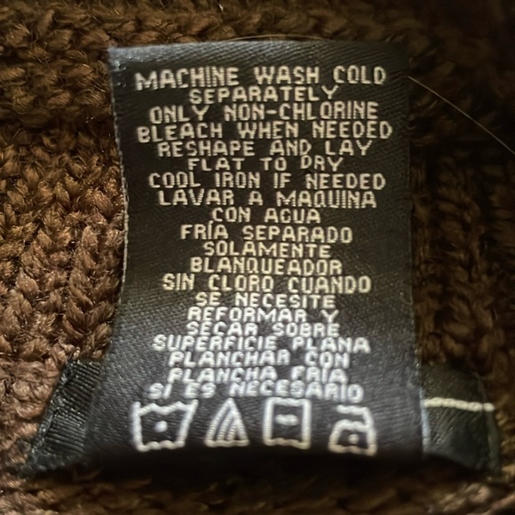 Ladies LH Sport brown medium weight sweater/ cardigan w/3 button snap closure L - Picture 10 of 10